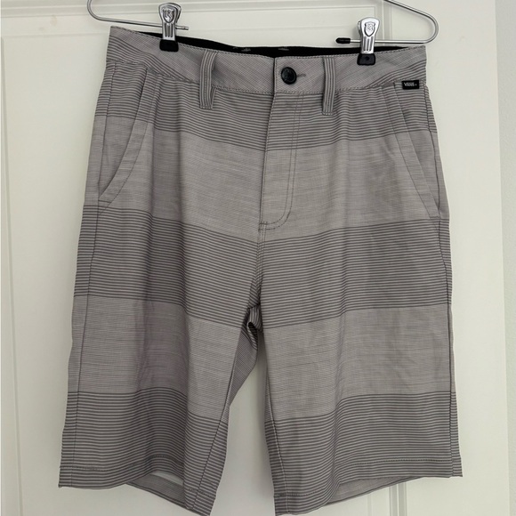 VANS men’s grey stripe board shorts swim trunks size XS 29 - Picture 1 of 4